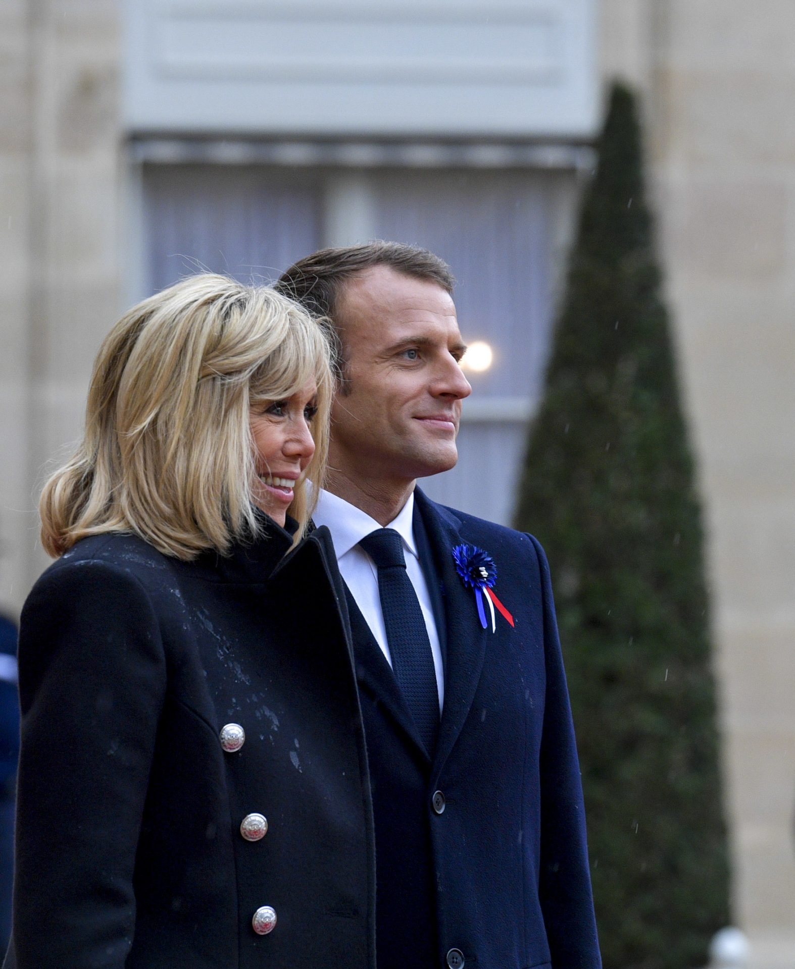 Brigitte Auziere and Emmanuel Macron